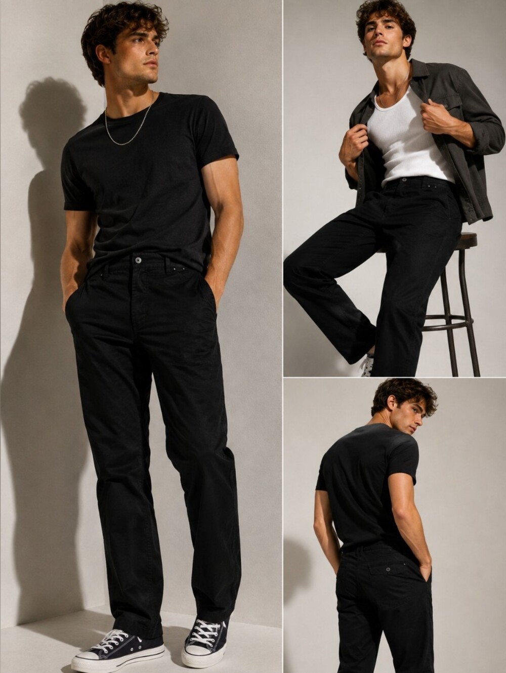 Weatherproof Vintage Men's Black Tech Pants Straight Fit 34x30